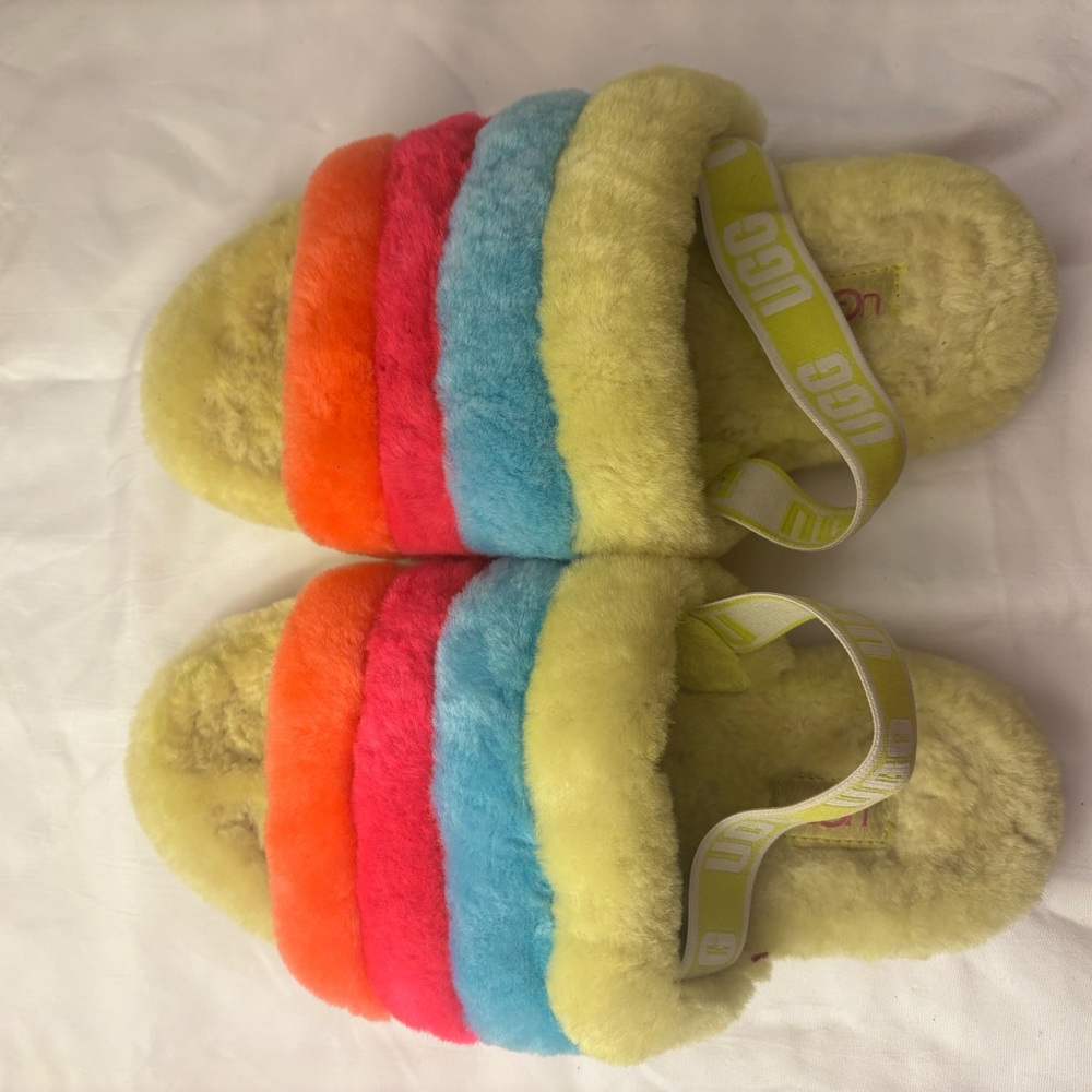 UGG Multicolor Fluffy Slippers